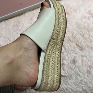 Franco Sarto Slip on Sandals 6.5US women’s. Tan leather. Platform espadrille.